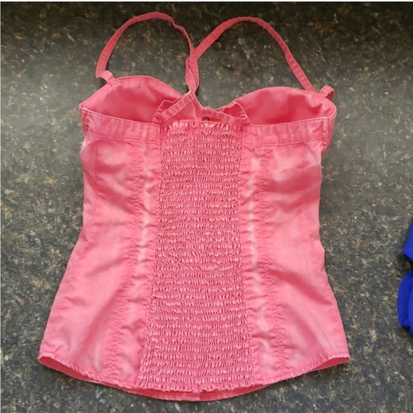 Guess  bustier button up cross cross top - Picture 2 of 3